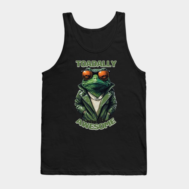 Toadally Awesome - Totally Awesome Cool Toad Tank Top by RailoImage